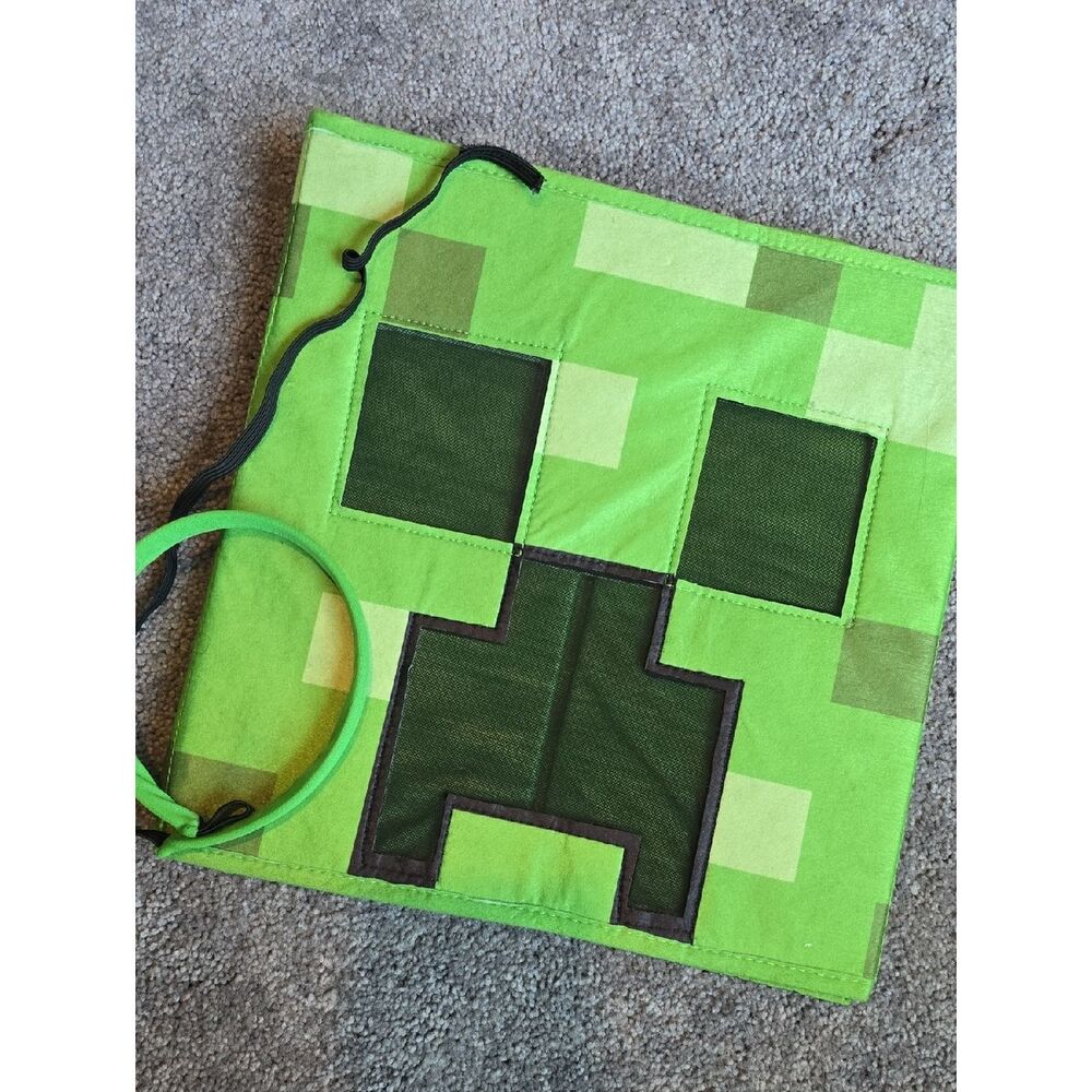 Oversized MINECRAFT Creeper Mask Excellent Condition Adult Kid Teen - Picture 3 of 3